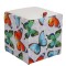 TABURET BOX - PRINT - CORP FLUTURI/CAPAC IMITATIE PIELE DIVERSE CULORI - Albastru 21898
