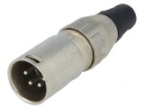 Mufă XLR Tată 4 Pin Drept Pe Cablu, DELTRON