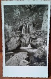 Fotografie tip carte postala, cascadele Bicazului, 1937