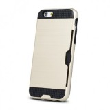 Husa iPhone XR, Defender Card, Protectie Spate, Anti-soc, Anti-zgarieturi, Gold