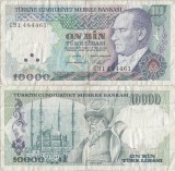 1984, 10.000 Turkish Lira (P-199b) - Turcia