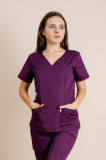 Bluza Medicala Visinie Dama Poplin 165g Ina - XL