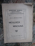Niculaita Minciuna- Ioan Alexandru Bratescu Voinesti Editura Alcalay