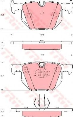 Set placute frana,frana disc BMW Seria 7 (E65, E66, E67) (2001 - 2009) TRW GDB1499 foto