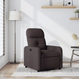 vidaXL Fotoliu rabatabil, maro &icirc;nchis, material textil