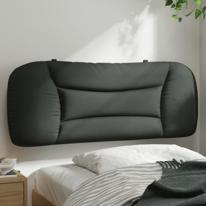 vidaXL Pernă pentru tăblie de pat, gri &icirc;nchis, 100 cm, material textil 374550