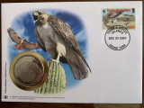 Turks - vultur - FDC cu medalie, fauna wwf