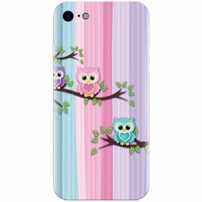 Husa silicon pentru Apple Iphone 5c, Cute Owl