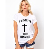 Tricou dama alb - In memory - XL