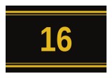 Sticker autoadeziv nr. 16 - Signetten SAFE auriu pe fundal negru
