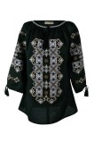 Bluza tip ie dama B2, verde/maro , marimea L