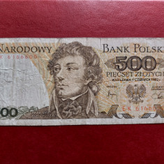 Bancnota 500 zloti 1982 Polonia.