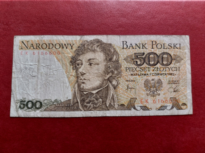 Bancnota 500 zloti 1982 Polonia.