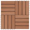 Plăci podea &icirc;n relief WPC, 11 buc, 30x30 cm, 1 mp, maro deschis