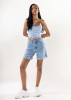 Blugi scurti cu terminatie rasucita albastru deschis P208-6A M7