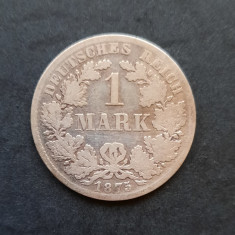 Moneda de argint - 1 Mark 1875 "Wilhelm I" litera D - Germania - B 2159