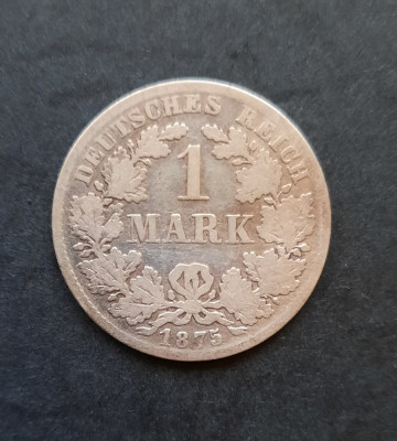 Moneda de argint - 1 Mark 1875 &amp;quot;Wilhelm I&amp;quot; litera D - Germania - B 2159 foto