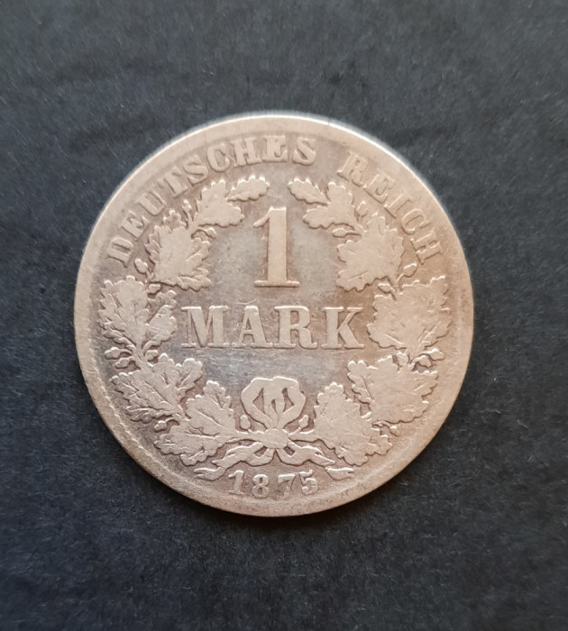Moneda de argint - 1 Mark 1875 &quot;Wilhelm I&quot; litera D - Germania - B 2159