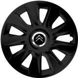 Set 4 Capace Roti 17 inchi (R17) Stratos Negru, Compatibile Cu Citroen