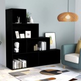 VidaXL Bibliotecă/Separator cameră, negru, 155x24x160 cm, PAL