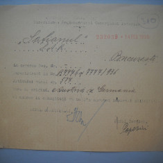 HOPCT DOCUMENT VECHI 310 MINISTERUL INDUSTRIEI COMERT EXTERIOR /BUCURESTI 1936