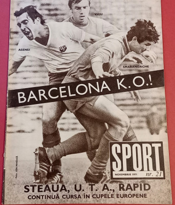 Revista SPORT nr.21/noiembrie 1971 foto