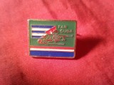 Insigna Militara - Fortele Revolutionare Cuba , metal si email , L=2,4cm