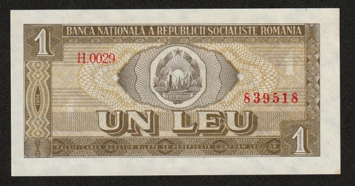 Romania, 1 leu 1966_UNC_H0029-839518
