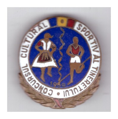 Insigna Concursul cultural sportiv al tineretului 1960 foto