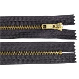Fermoar metalic nedetasabil Crisalida, lungime 20 cm, Gri