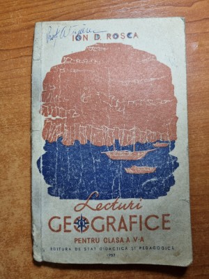 manual de geografie pentru clasa a 5-a - din anul 1957 foto