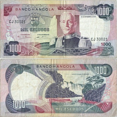 1972 (24 XI), 1.000 escudos (P-103) - Angola! foto