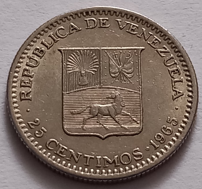 Venezuela , 25 Centimos 1965