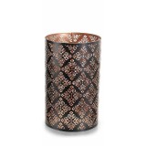 Suport lumanare metal negru auriu &Oslash; 13 x 21 H
