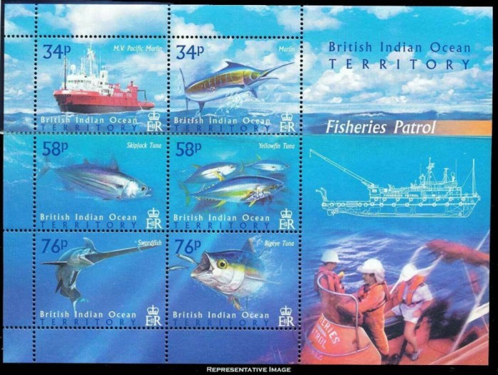 BRITISCH INDIAN OCEAN TERITORRY-PESTI-Bloc ce contine timbre MNH