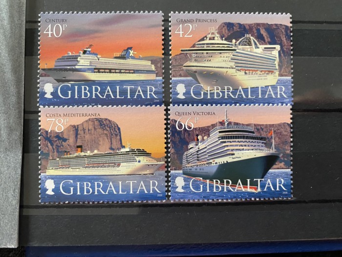 PC355 - GIBRALTAR 2008 VAPOARE DE LINIE, serie MNH, 4v