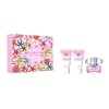 Set cadou Versace Bright Crystal pentru femei EDT 90 + 100 ml loțiune de corp + 100 ml gel de duș + set de toaletă