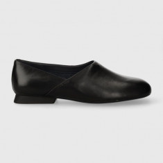 Camper pantofi de piele Casi Myra femei, culoarea negru, cu toc plat, K201083.001