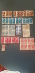 Set 50 buc timbre romanesti 50 de bani ,1 leu ,2 lei,5 lei 10 lei ,ferdinald foto