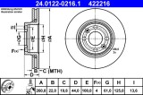 ATE 24.0122-0216.1 Disc frana