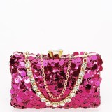 Cumpara ieftin Geanta clutch fucsia cu paiete BYH-896 05