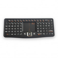 Mini tastatura wireless Rii tek N7 qwerty multimedia cu touchpad foto