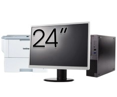 Pachet Calculator Second Hand DELL OptiPlex 3070 SFF, Intel Core i3-9100 3.60 - 4.20GHz, 8GB DDR4, 256GB SSD + Monitor 24&amp;quot; + Imprimanta Brother H