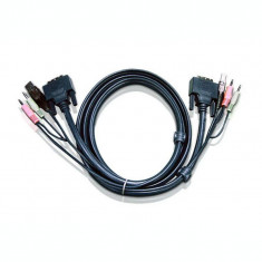 CABLU KVM ATEN cablu 3 in 1 conector tip USB (T) | 3.5 mm Jack (T) x 2 | DVI-D (T) &amp;amp;quot;2L-7D05U&amp;amp;quot; foto