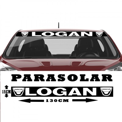 Sticker Parasolar Dacia Logan , Autocolant Auto Personalizat si Rezistent foto