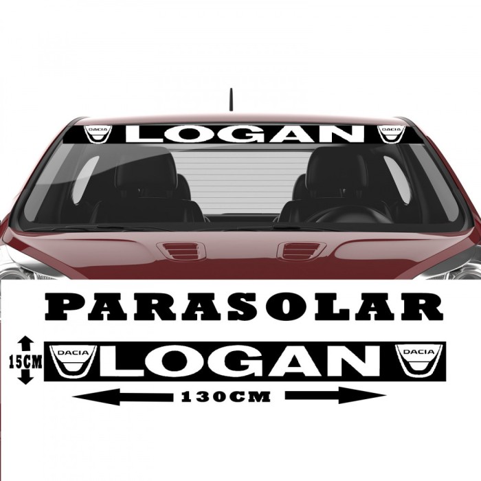 Sticker Parasolar Dacia Logan , Autocolant Auto Personalizat si Rezistent