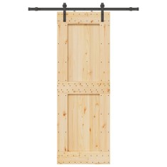 vidaXL U?a glisanta cu set de feronerie 80x210 cm, lemn masiv de pin foto