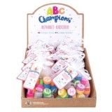 Radiera Trendhaus CH30286, rotunda, 15x15x5mm, diverse culori, model litere, sac cu 45 buc