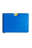 Cumpara ieftin Portofel minimalist din piele naturala, Loki, Albastru, lucrat si cusut manual, handmade, Elyk Creation