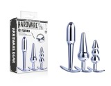 Set 3 Dopuri Anale Metalice Hardware Gear, Argintiu